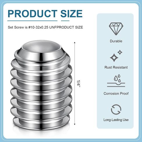 2 قطعة RP25620 مجموعة المسمار متوافق مع دلتا صنبور مجموعة المسمار #10-32 × 1/4 بوصة الفولاذ المقاوم للصدأ ألين مسامير سداسية in Saudi Arabia