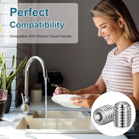 2 قطعة RP25620 مجموعة المسمار متوافق مع دلتا صنبور مجموعة المسمار #10-32 × 1/4 بوصة الفولاذ المقاوم للصدأ ألين مسامير سداسية in Saudi Arabia