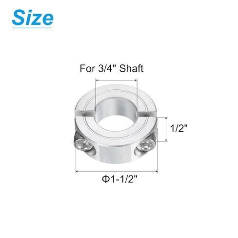 uxcell 4pcs تقسيم مزدوج تقسيم العمود على عمود عمود 3/4 "، طوق التثبيت من قطعتين 1-1/2" OD ، 1/2 " in Saudi Arabia