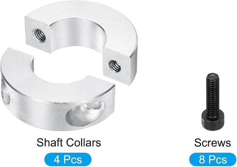 MECCANIXITY Shaft Collar 14mm/ 9/16 Inch Bore Double Split Aluminum Clamping Collar Shaft Collars with Set Screw 4 Pcs in Saudi Arabia