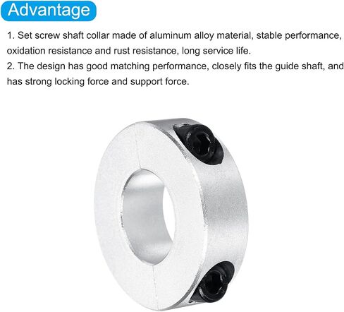 MECCANIXITY Shaft Collar 14mm/ 9/16 Inch Bore Double Split Aluminum Clamping Collar Shaft Collars with Set Screw 4 Pcs in Saudi Arabia