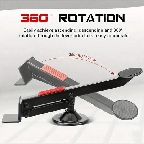 Door and Board Lifter, Alloy Steel Foot Operated Door Lifter, Door Board Lifter Installation Tool 360 Degree Rotating, Door Panel Lifter, for Carpenter 75kg Load Bearing in Saudi Arabia
