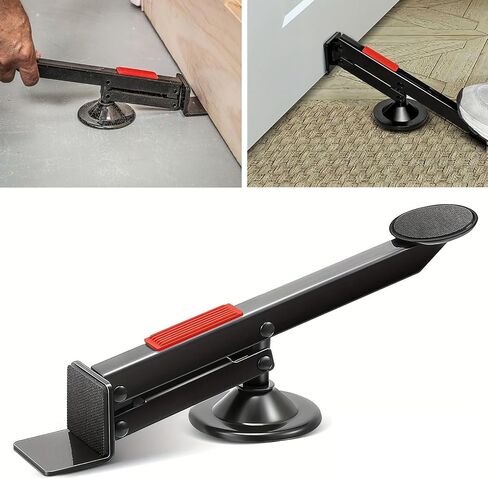 Door and Board Lifter, Alloy Steel Foot Operated Door Lifter, Door Board Lifter Installation Tool 360 Degree Rotating, Door Panel Lifter, for Carpenter 75kg Load Bearing in Saudi Arabia