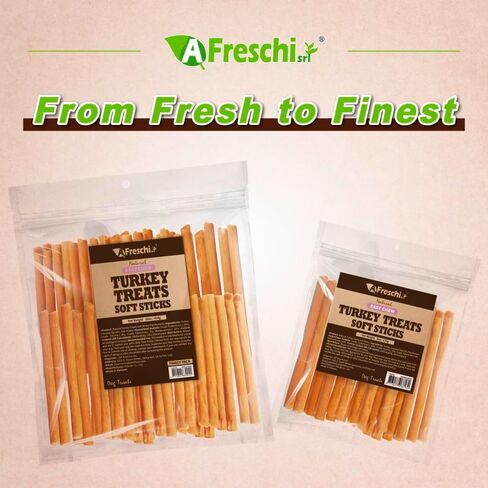 Afreschi Natural Turkey يعامل القضبان الصغيرة 16 أوقية ، الولايات المتحدة الأمريكية ، كلها طبيعية ، hypoallergenic ، قليلة الدسم ، صحية وسهلة الهضم ، جرو وتدريب الوجبات الخفيفة in Saudi Arabia