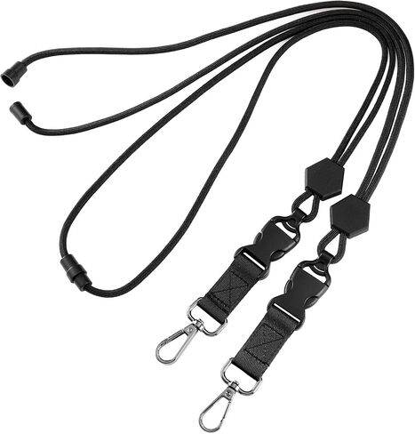 Prudiut 2 Pack Breakaway Lanyards for Id Badges, Safety Break Away Lanyard with Detachable Buckle Heavy Duty Id Badge Lanyard for Keys (Black, Army Green) in Saudi Arabia