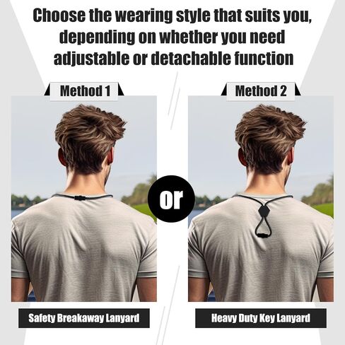 Prudiut 2 Pack Breakaway Lanyards for Id Badges, Safety Break Away Lanyard with Detachable Buckle Heavy Duty Id Badge Lanyard for Keys (Black, Army Green) in Saudi Arabia