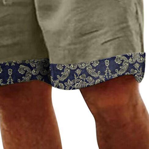 Summer Linen Shorts for Men Casual Drawstring Workout Cotton Gym Shorts Loose Fit Outdoor Beach Yoga Bermuda Short in Saudi Arabia