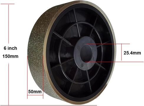Diamond Grinding Wheel 6"x1.97"x1" 150x50x25.4mm Polishing Wheel for Agate Jade Opale(80) in Saudi Arabia