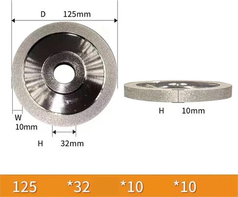 Alloy Diamond Grinding Wheel Grinding Steel Ceramic CBN Milling Cutter Jade Carving Grinder Sharpener 100mm 125mm 150mm(80Dx10mm Hole,320) in Kuwait
