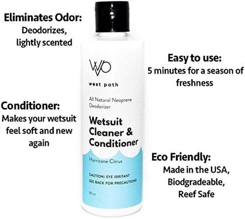 Wetsuit Cleaner/Neoprene Cleaner | All Natural Wetsuit Shampoo & Conditioner Wash – Citrus Deodorizer – Eco/Reef Safe/Biodegradable/Made in USA (1) in Kuwait