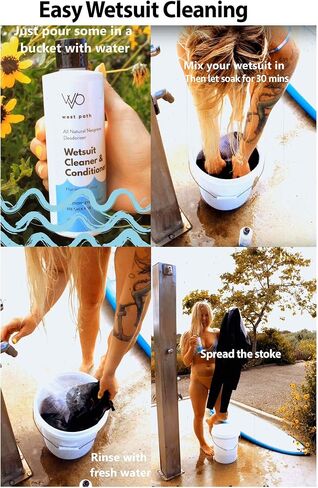 Wetsuit Cleaner/Neoprene Cleaner | All Natural Wetsuit Shampoo & Conditioner Wash – Citrus Deodorizer – Eco/Reef Safe/Biodegradable/Made in USA (1) in Kuwait