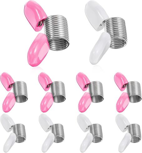 10PCS Spring Clamps Stopper for Jewelry Making, Spring Clamps to Prevent Beads from Falling, Supplies Essential Jewelry Making Tool for DIY Bracelets, Necklaces, Earrings (Red, White) in Saudi Arabia