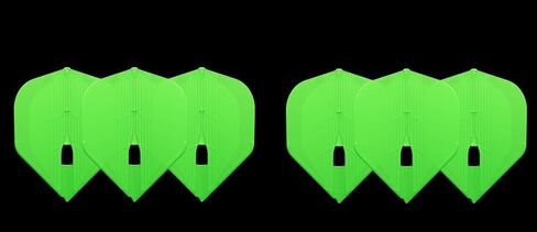 Dart Flights L1 PRO Kami Neon Green | Ultra Flexible | 2 Sets of 3 | for Soft & Steel Tip Darts in Kuwait