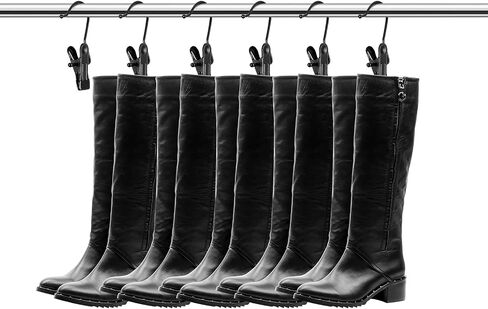 Hotop Boot Hanger Clips for Closet, Laundry Hanging Hooks Heavy Duty Clips Boot Holder Portable Single Hooks Space Saving for Pants Jeans Clothes Hats Tall Towels(Black,20 Pieces) in Saudi Arabia