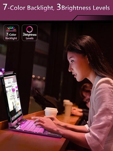 حالة لوحة المفاتيح لـ iPad Pro 11 بوصة (M4 ، 2024) ، قذيفة Cyberpunk شفافة ، لوحة تتبع متعددة اللمسات 360 درجة ، لوحة مفاتيح ذات 7 ألوان ، حامل قلم رصاص ، شحن Type-C ، Core X in Kuwait