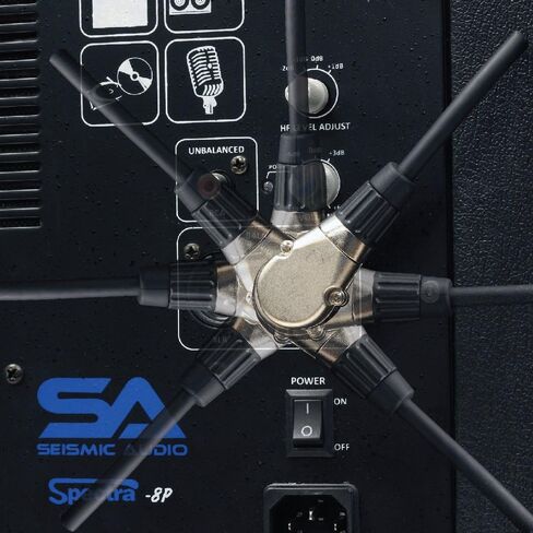 Seismic Audio - SAPT326-4Pack - 4 Pack of Adjustable Right Angle 3 Pin XLR Male Connectors - Pro Audio DJ Band XLR 7 Position Plugs in Saudi Arabia