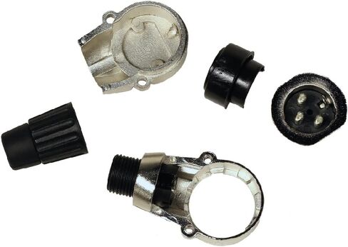 Seismic Audio - SAPT326-4Pack - 4 Pack of Adjustable Right Angle 3 Pin XLR Male Connectors - Pro Audio DJ Band XLR 7 Position Plugs in Saudi Arabia