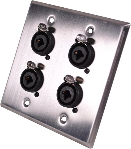 مكبرات الصوت الزلزالية لوحة الجدار الفولاذ المقاوم للصدأ - عصابة مع 4 XLR و 1/4 بوصة موصلات التحرير والسرد in Saudi Arabia