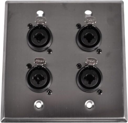 مكبرات الصوت الزلزالية لوحة الجدار الفولاذ المقاوم للصدأ - عصابة مع 4 XLR و 1/4 بوصة موصلات التحرير والسرد in Saudi Arabia