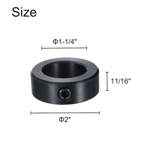 UXCELL 2PCS قم بتعيين أطواق المسمار 1-1/4 "يطوق عمود الصلب الكربوني ، 2" OD ، 11/16 " in Saudi Arabia