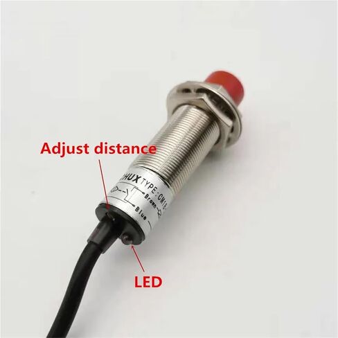 مفتاح مستشعر القرب السعوي AC 200V M18 نوع الأسطوانة 8 مم مستشعرات حركة المعادن المسافة (AC لا) in Kuwait