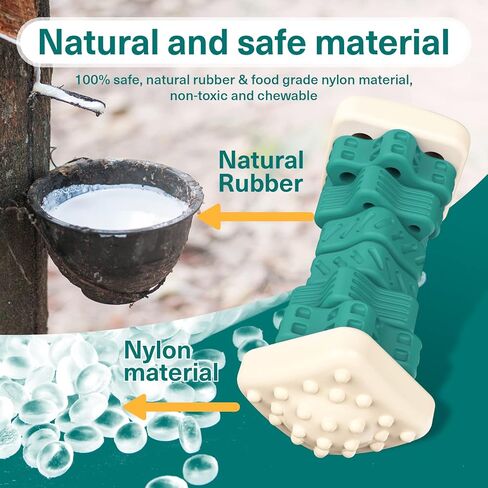 ألعاب Pceotllar غير القابلة للتدمير مضغ ، ألعاب ألغاز مطاطية آمنة عدوانية مع نكهة لحم البقر - أزرق ، متوسطة إلى كبيرة الكلاب in Kuwait