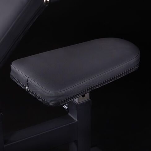 Titan Fitness Adjustable Preacher Curl Weight Station, 250 LB Capacity, Adjustable Bench Seat, Adjustable Arm Rest, Durable Bar Catches, Seated Home Gym Barbell and Dumbbell Biceps Station in Kuwait