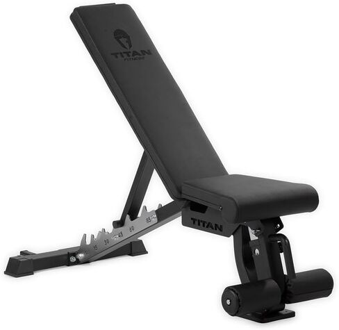 Titan Fitness Elite Series Adjustable FID Weight Bench, Exercise Bench Rated 500 LB Incline, 1,000 LB Flat, Adjustable Workout Bench for Home Gym, Weightlifting & Strength Training in Saudi Arabia