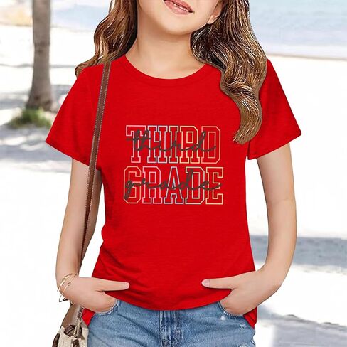 Back to School Shirt for Girls Boys Teens Cute First Day of Preschool Shirts 2025 Toddler Kids Fashion Summer School Clothes in Saudi Arabia
