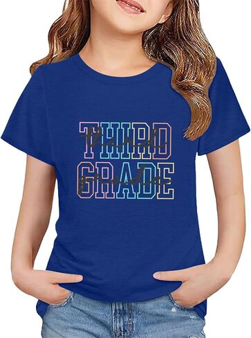 Back to School Shirt for Girls Boys Teens Cute First Day of Preschool Shirts 2025 Toddler Kids Fashion Summer School Clothes in Saudi Arabia