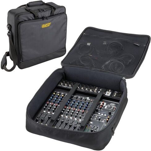 AURAY Nylon Padded Mixer Bag with Gear Protector, Removable Strap & Carry Handles - Fits Up to 18x18 inch Mixers, Weather-Resistant, Zipped Pockets - Ideal Storage Case for Travel and Audio Gear in Kuwait