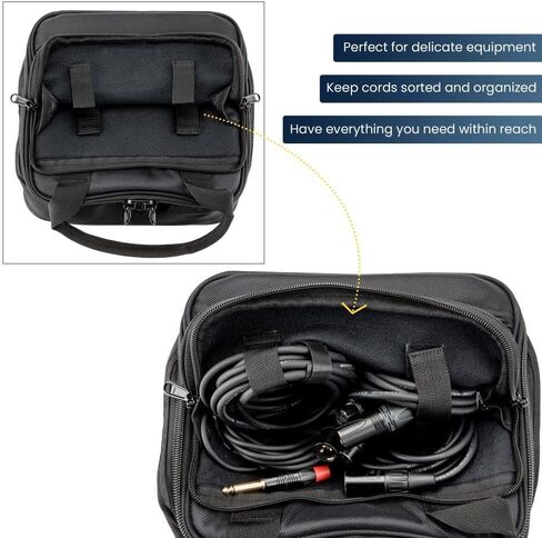 AURAY Nylon Padded Mixer Bag with Gear Protector, Removable Strap & Carry Handles - Fits Up to 18x18 inch Mixers, Weather-Resistant, Zipped Pockets - Ideal Storage Case for Travel and Audio Gear in Kuwait