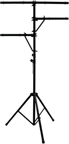 American Sound Connection Pro Audio Mobile DJ Light Stand Multi Arm Lighting T Bar Tripod Trans يصل إلى 12 قدمًا in Saudi Arabia