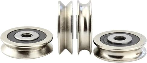 10PCS Straightening Mixed Wheel Over Line with Groove Bearing V6001 12X28X8MM Pulley V Groove Type(V6001-3-0.8) in Saudi Arabia