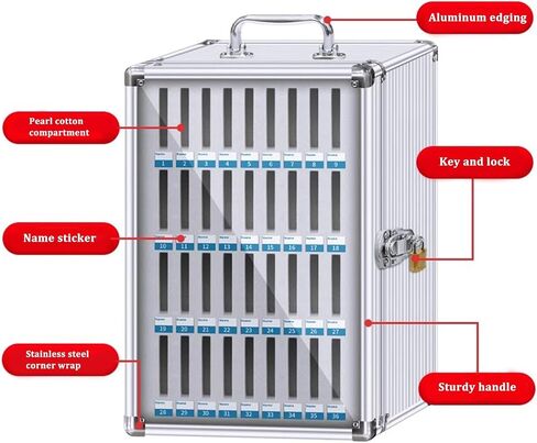 Lockable Phone Storage Box - Aluminum Classroom Phone Organizer Case for Students - Portable Cell Phone Cabinet for School Use in Saudi Arabia