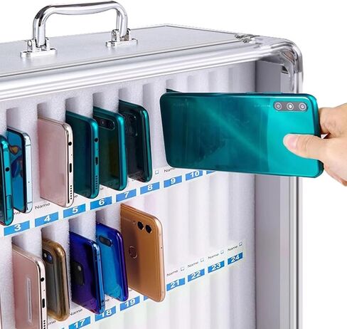 Lockable Phone Storage Box - Aluminum Classroom Phone Organizer Case for Students - Portable Cell Phone Cabinet for School Use in Saudi Arabia