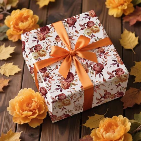 RUSPEPA Forest Mushroom Wrapping Paper Roll, Mini Roll, Woodland Squirrel and Snail Design, Black Nature Gift Wrap for Fall, Birthday, Thanksgiving Party, 17 Inches x 16.4 Feet in Saudi Arabia