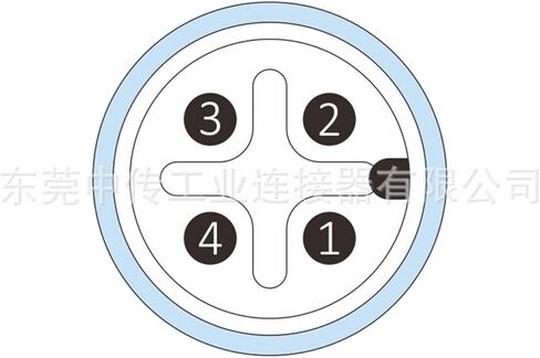 M12 A-cding 5pin IP67 waterproof connector board end front lock rear lock welding with wire type(MC04P3LSAB) in Saudi Arabia