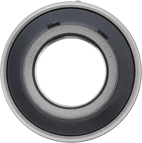 [2-Pack] UC206-19 - Insert Bearing - 1.188 in Bore - 2.441 in Outer Diameter - 1.5 in Width - 0.748 in Outer Ring Width - Set Screw Locking Collar, Double Sealing, Relubricable in Saudi Arabia