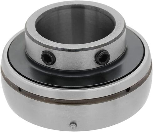 [2-Pack] UC206-19 - Insert Bearing - 1.188 in Bore - 2.441 in Outer Diameter - 1.5 in Width - 0.748 in Outer Ring Width - Set Screw Locking Collar, Double Sealing, Relubricable in Saudi Arabia