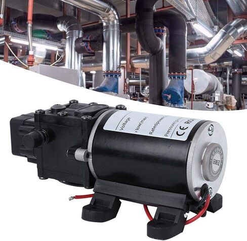 OUMEFAR DC12V 18V مضخة الحجاب الحاجز الذكي 1.2MPA منفذ المياه اليمنى من الضغط العالي عالي الضغط مضخة الدش التلقائية (محرك 18V) in Kuwait