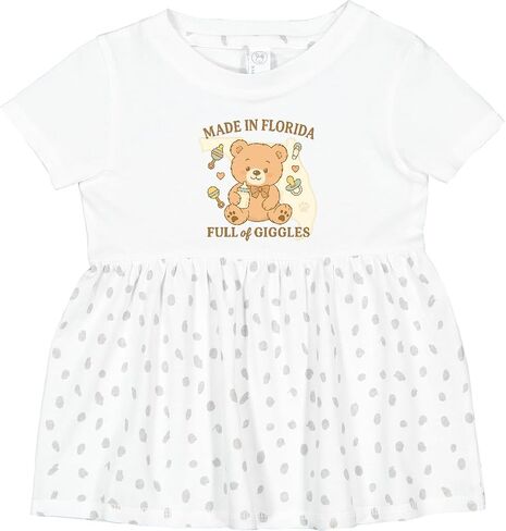 inktastic Made in Florida Cute Teddy Bear Baby Gift Infant Dress in Kuwait