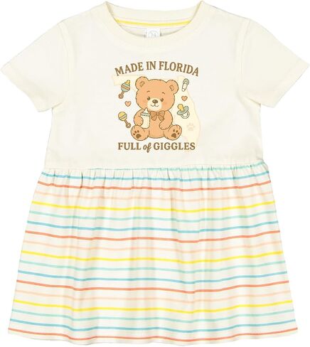 inktastic Made in Florida Cute Teddy Bear Baby Gift Infant Dress in Kuwait