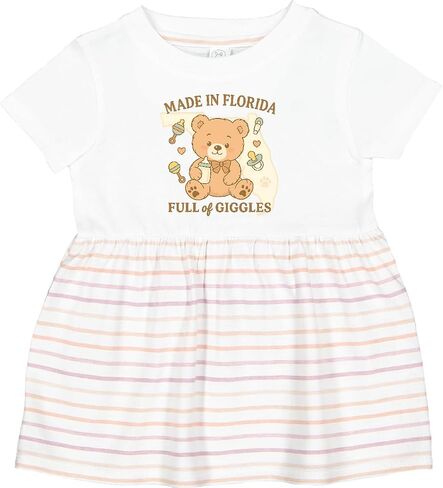inktastic Made in Florida Cute Teddy Bear Baby Gift Infant Dress in Kuwait