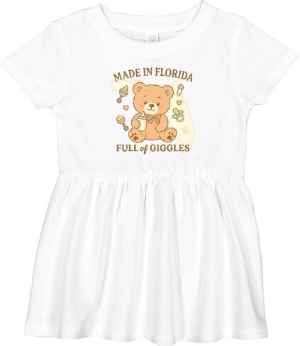 inktastic Made in Florida Cute Teddy Bear Baby Gift Infant Dress in Kuwait