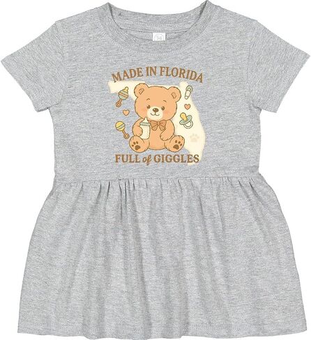 inktastic Made in Florida Cute Teddy Bear Baby Gift Infant Dress in Kuwait