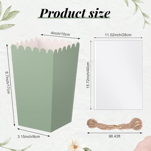 Baderke 201 PCS Fopcorn Boxes و Clear Treat Bag مجموعة حاويات زفاف كبيرة الفشار 6.7 ' in Saudi Arabia