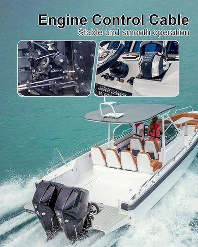 كابلات التحكم في المحرك الخارجي 18 قدمًا تتناسب مع مربع التحكم في Mercury Mercruiser Marine Force Engine 881170AXX ، 2pcs دواسة الوقود والكابلات Shift in Kuwait