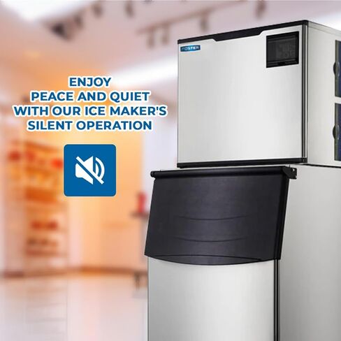 صانع الثلج التجاري 500 رطل يوميًا ، و 505 رطلاً سلة للتخزين-الفولاذ المقاوم للصدأ ، وآلة مكعبات الثلج الكاملة النزيهة الصناعية ، والتشغيل الهادئ ، ونظام تبريد الهواء ، والتنظيف الذاتي in Kuwait