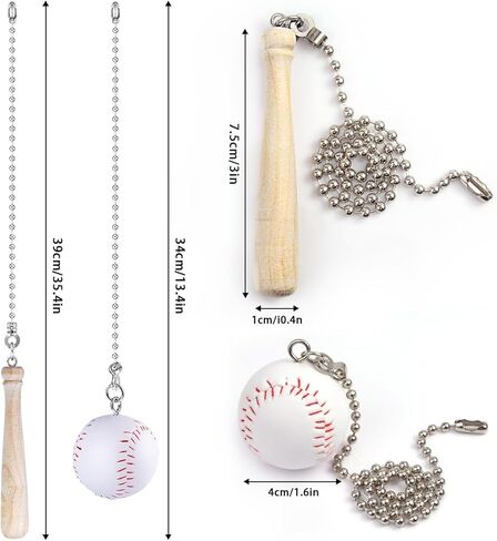 2Pcs American Football Ceiling Fan Pull Chains,Sport Theme String Charm Decorative Extension 14", Fun Light Chains Extender with Connector Accessories for Home Décor in Saudi Arabia